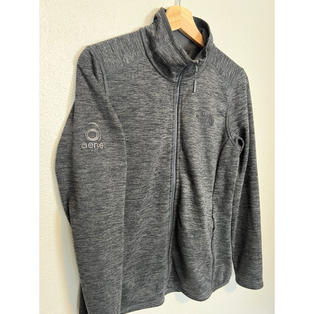 The North Face Womens Agave Full Zip Fleece Jacket Grey Heather NF0A47F6 Medium